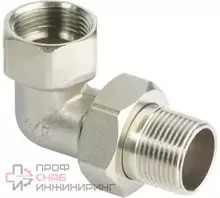 Сгон угловой американка латунь Altstream 1 1/4" ВН никель