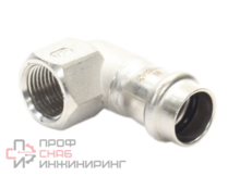 Отвод 90 18-1/2", WAAG Heavy Inox, пресс-резьба, вн., сталь нержавеющая