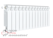 Радиатор биметаллический Rifar Monolit Ventil 350/14, левое подключение, 50 мм (без H-образного узла)