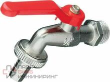 Кран шаровой водоразборный латунный нар/нар PN 40 рычаг РостурПласт G1/2х3/4-14