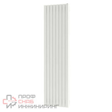 Стальной вертикальный радиатор отопления Warmmet Cube V длина 1250 мм секций 4 цвет белый тип подключения: нижнее левое