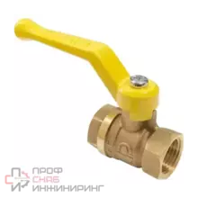 Кран шаровой лат Valfex газ 11Б27фтМ Ду15 Ру16 м/м полн рыч