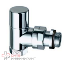 Вентиль запорный угловой TopFAR, 1/2"ВР, серебро, с EPDM