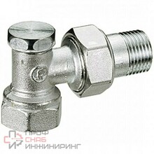Клапан запорный для радиатора Giacomini R16DX004 Ду20 Ру16 ВР угловой