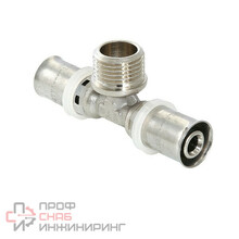 Пресс-фитинг – тройник Valtec VTM.233.N.160416 с переходом на наружную резьбу