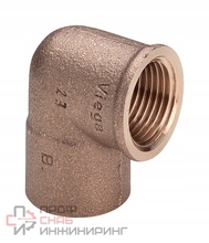 Угольник 90° 15-1/2", Viega R4, 94090G, пайка-резьба, вн., бронза