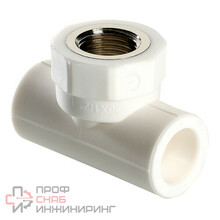 Фитинг Valtec полипропиленовый – тройник с переходом на внутреннюю резьбу VTP.732.0.04006
