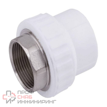 Муфта РосТурПласт PP-R бел комб п/ключ Дн32х1" ВР 14632