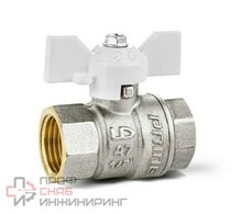 Кран шаровой латунный LD Pride 47.20 Ду20 В-В бабочка (White)