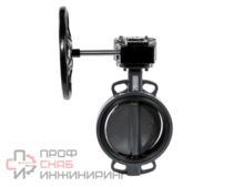 Дисковый затвор чугунный Ридан ЗДМ DN = 100–300 мм с ручным редукторным приводом, уплотнение — EPDM; Ду300