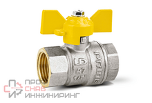 Кран шаровой латунный LD Pride газовый нк Ду15 Py40 м/м полнопроходной бабочка