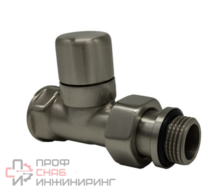 Запорный клапан SR Rubinetterie прямой серия "Ovus" 1/2", цвет матовый никель