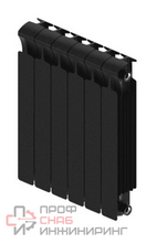 Радиатор биметаллический Rifar Monolit Ventil 500/6, правое подключение (без H-образного узла) Антрацит