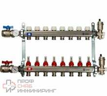 Коллектор STOUT из нержавеющей стали в сборе с расходомерами 8 вых.