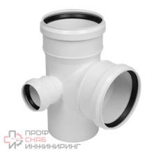 Крест канализационный КОНТУР УЮТ D110/110/50-90гр малошумный двухплоскостной левый