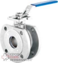 Кран шаровой Lotar нержавеющий межфланцевый, 1_1/4" (DN32)  AISI304 (CF8)  LTR-TM32/4