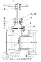 Задвижка чугун 30ч6бр Ду 300 Ру10 фл YVCX