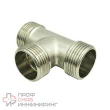 Тройник SantechSystems латунь/никель Ду 15 НР/НР/НР