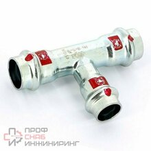 Тройник 28-28-28 Viega Prestabo, 1118, пресс-пресс, сталь оцинкованная