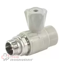 Кран шаровой Valfex PP-R сер Дн20х1/2" НР прям д/рад