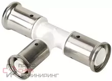 Тройник 26-16-26, Henco PKW, 10, пресс-пресс, PVDF