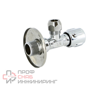 Вентиль Uni-fitt Н-обж 1/2" х 10 мм (3/8") для подключения бачков / смесителей