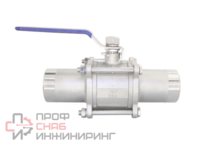 Кран шаровый приварной трехсоставной под привод Newkey (3PC) AISI304 DN65 (2 1/2") (CF8) PN25