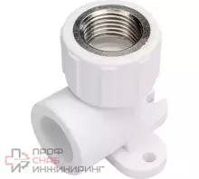Угольник 90° 20-3/4", Valfex Standard, пайка-резьба, вн., PP, белый