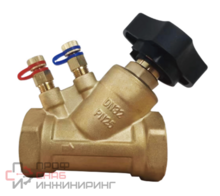 Балансировочный клапан стат. резьбовой GALA 1206, корп. латунь, р/р BSPT, PN25, -10…+100°C, Ду25