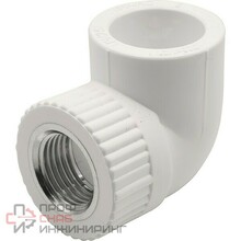 Угольник THERMOLIGHT комбинированный PP-R ВР 32х1" белый (10/80)