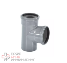 Тройник PP-H серый б/н Дн50х50х87гр переходной в/к РосТурПласт 11430