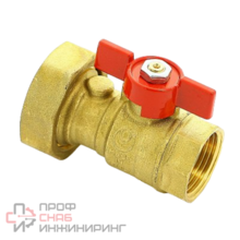 Кран Uni-Fitt ВВ 1" х 1 1/2" с накидной гайкой, обратным клапаном и уплотнением