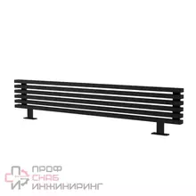 Стальной напольный радиатор отопления Warmmet Luxe 60HN ширина 750 мм секций 4 цвет черный тип подключения: нижнее правое