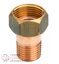 Переход на резьбовые соединения НВ 1/2" х 3/4", бронза Viega