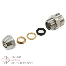 Переходник General Fittings с цангой 1/2" ш хром