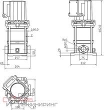 Насос Wilo MVIS204-1/16/K/3-400-50-2