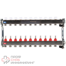 Коллектор из нержавеющей стали ROMMER RMS-1201 11 выходов с расходомерами