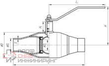 Шаровой кран полнопроходной Temper PN-25 DN-100