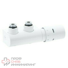 Терморегулирующий комплект Danfoss VHX и термоэлемент RTX для дизайн-радиаторов и полотенцесушителей белый угловой