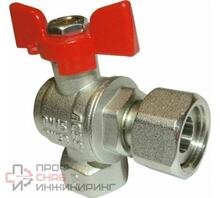 Кран шаровой Valfex PREMIUM для ВОДЫ угл.с накид. г. 1/2" ВР/ВР бабочка