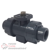 Двухходовой шаровой кран полипропиленовый TECHNO 3050T-PP