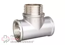 Тройник LD Pride DN15 (1/2") ВР/НР/ВР латунь никель