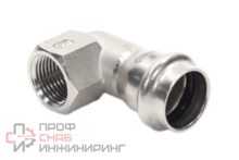 Отвод 90 22-1/2", WAAG Heavy Inox, пресс-резьба, вн., сталь нержавеющая