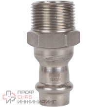 Переходник Rommer ВПр-НР 15х3/4 из нержавеющей стали