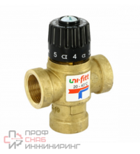 Клапан Н 3/4" термосмесительный 30-65°С, смешение в центр, латунный Uni-fitt