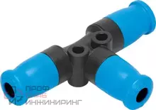 Тройник c защелкой под трубку 6 мм Festo NPKA-T-Q6-E-P10