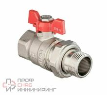 Кран шаровый с американкой с полусгоном ВН 1 бабочка (VG-104103) VALOGIN