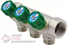 Коллекторы с регулирующими вентилями Okseler 3/4x1/2 3 выхода
