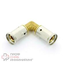 Угольник 90° 16-16, Henco P, 1, пресс-пресс, латунь