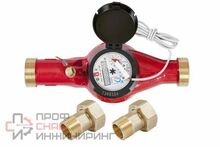 Счетчик воды универсальный ЭКО НОМ-40Х (латунь) +КМЧ